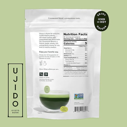 Ujido The Path of Zen Japanese Matcha Green Tea Powder Ceremonial Blend (4 oz)