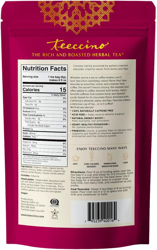 Teeccino Vanilla Nut Herbal Tea