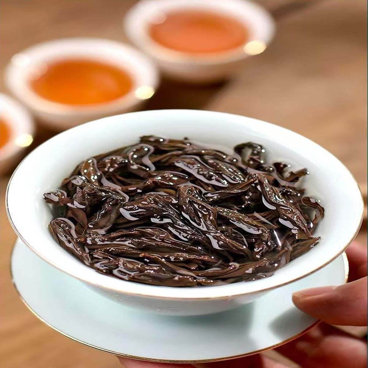 Da Hong Pao Roasted Oolong Loose Leaf Tea 3.5oz Wuyi Dahongpao Rock Tea | 100% Pure Teas Mountain Big Red Robe Oolong Tea Traditional Technology Special Taste Aroma The Taste Is Smooth Refreshing