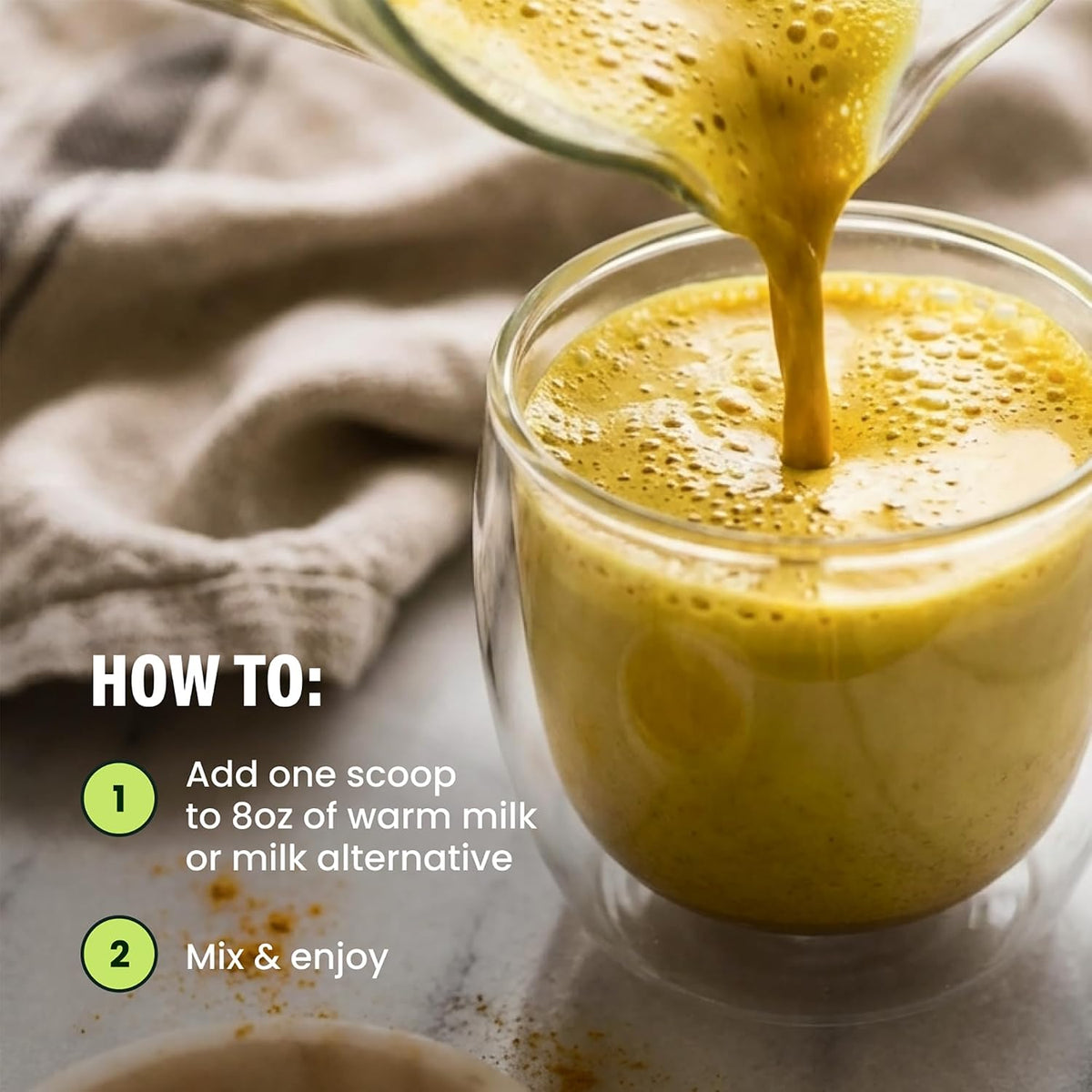 Live It Up Golden Hour: Relaxing Golden Milk Latte Powder with Saffron
