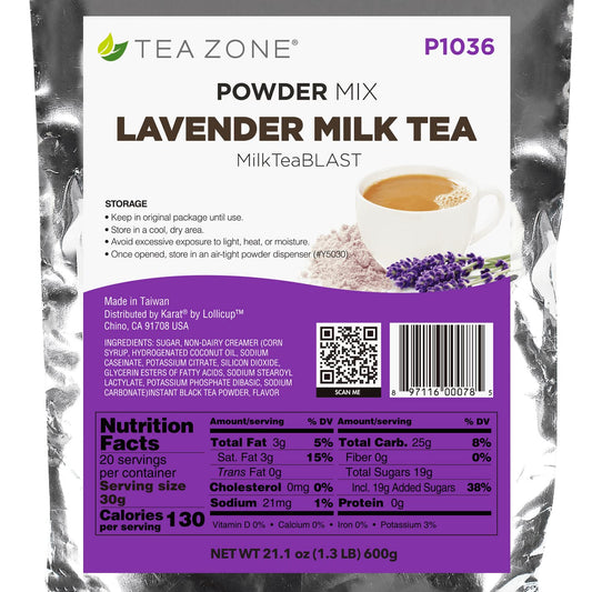 Tea Zone 1.32 lb Lavender Milk Tea Powder