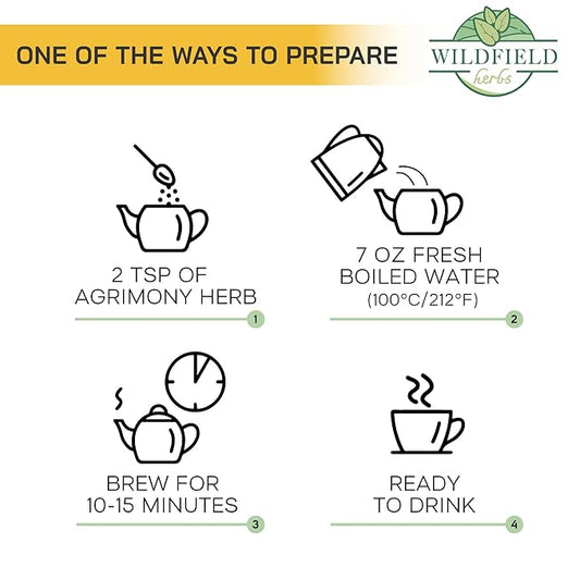 1.8 oz. Agrimony Herb Dried Cut Agrimony Flower Tea (Agrimonia Eupatoria L.) - Agrimonia Herbal Tea 50g (1.8 Oz)