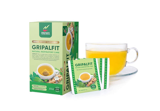 GRIPALFIT Natural Mix | 30 Tea Bags | Naturally Aids in Soothing the Throat and Seasonal Respiratory Discomfort - Single Pack