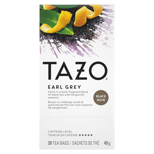 Tazo All Natural Black Tea Earl Grey -- 20 Tea Bags ( 3 pack)