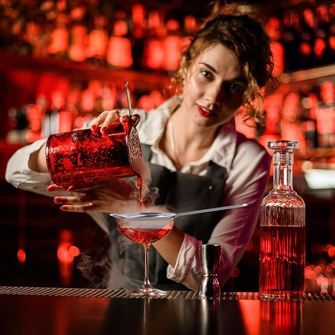 15 Pcs Stainless Steel Small Strainer, Small Fine Mesh Tea Strainer, Mini Stainless Steel Sieve with Handle, Kitchen Metal Sifter Strainers for Tea, Juicing, Coffee, Cocktail, Powdered Sugar, Matcha