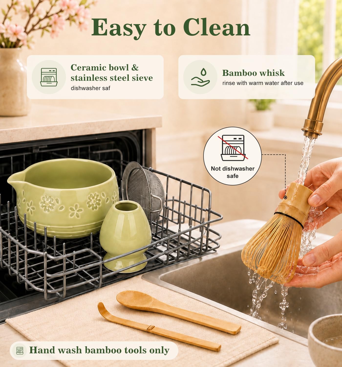Matcha Whisk Set, Ceramic Matcha Kit for Beginners & Tea Lovers | 8-Piece Set with 550ml Spouted Bowl, 80-Prong Whisk, Sifter, Scoop & Gift Box, Premium Ceramic, Easy to Clean