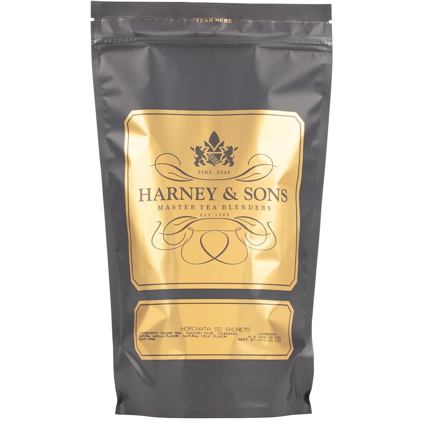 Harney & Sons Horchata, Flavored Oolong Tea, 50ct sachet bag