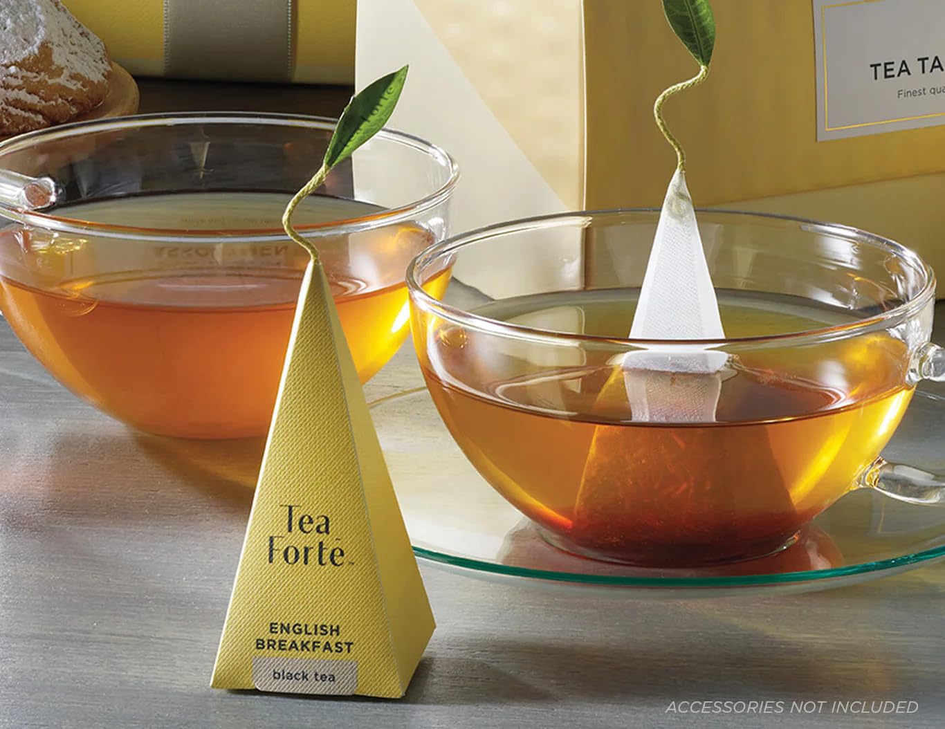 Tea Forte Tea Sampler, 40 Pyramid Infuser Bags, Premium Tea Gift Set | Assorted Tea Chest Presentation Box, 2 of Each, Individually Wrapped, Giftable Presentation Box for Tea Lovers