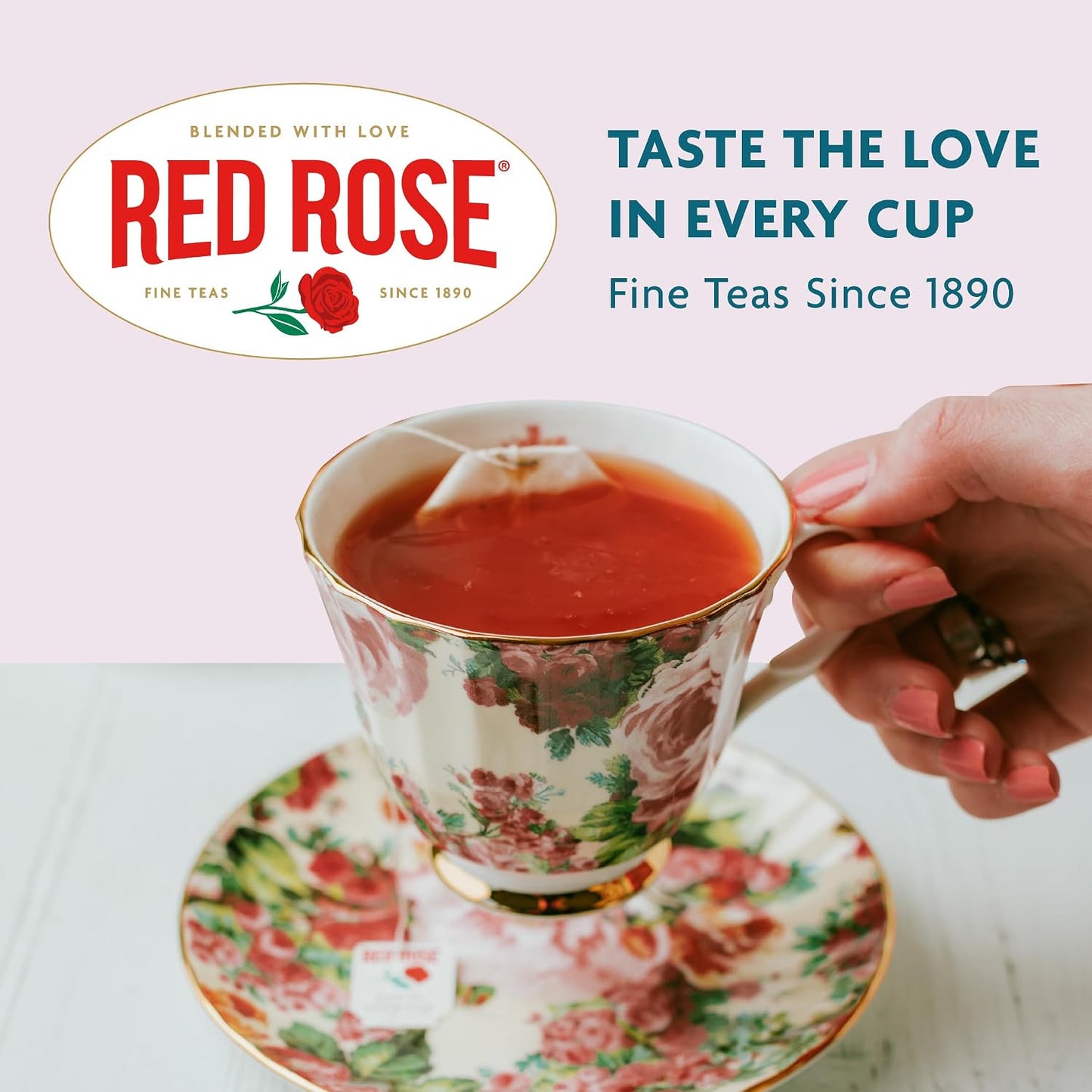 Red Rose Sweet Temptations Banana Foster Dessert Herbal Tea,18 Bags 6 Pack | Sweet, dessert-inspired herbal tea | Naturally flavored | Caffeine-free | Ideal sweet treat