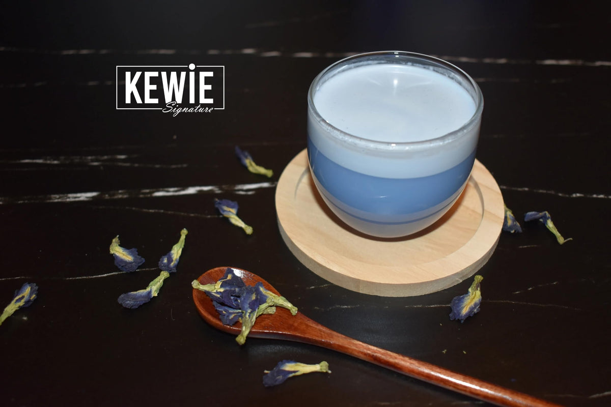 KEWIE Signature Butterfly Pea Flower Tea – 2oz Premium-Grade Blue Butterfly Pea Flower Organic Loose Leaf Tea –