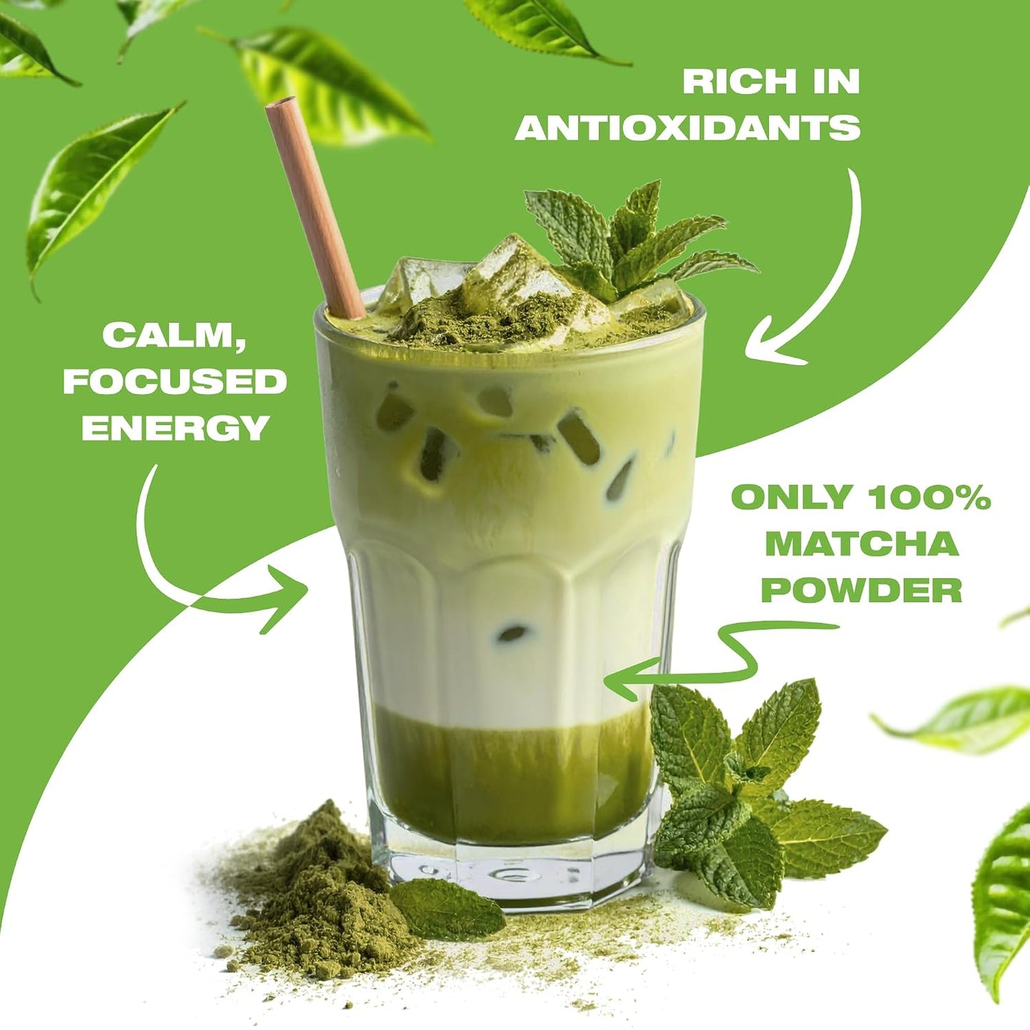 Total Tea USDA Organic Matcha Green Tea Powder 4 Oz Latte Smoothies | Unsweetened Culinary Grade for Baking Morning Energy Antioxidant Rich Non-GMO Bulk Keto Vegan Tea