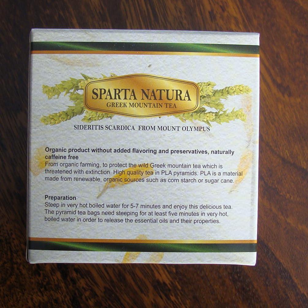 Sparta Natura Organic Greek Mountain Tea, Unmixed, Genuine, Quick and Easy