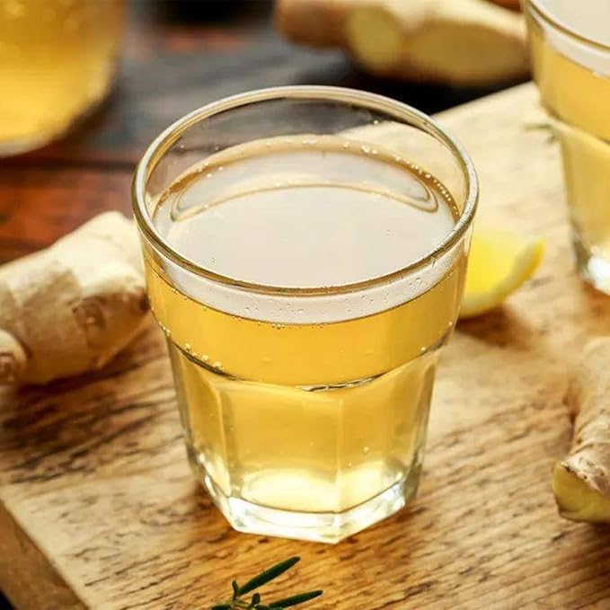 Tztzbom Ginger Tea Bags - 100% Pure Ginger Root & Lemon Peel & Liquorice Root - Soothing & Spicy Blend Natural Herbal Tea (20 Tea Bags)