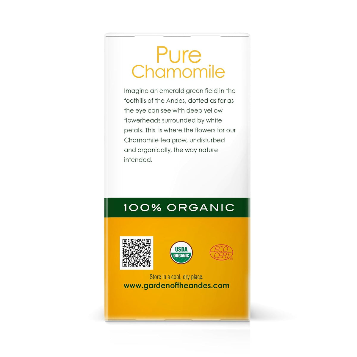 Garden of the Andes Kosher Organic Chamomile Herbal Tea, 120 Bags