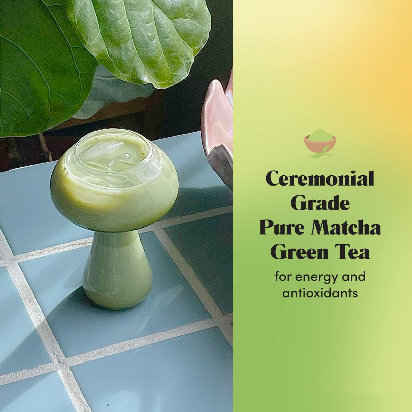 GOLDE - Pure Matcha - Ceremonial Grade Matcha Powder - Green Tea Superfood w/L-Theanine & Antioxidants - 60mg Caffeine - Jitter Free Energy - 100g Pouch