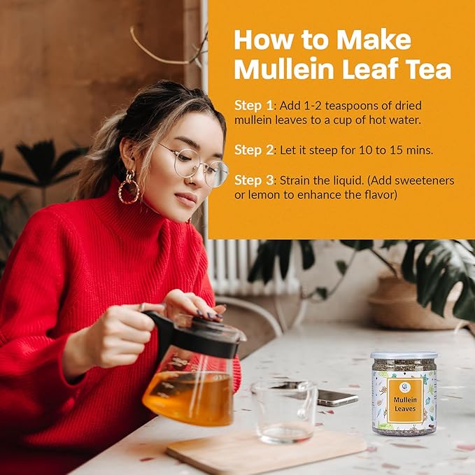 Mullein Leaf 2 oz | Cut and Sifted | 100% Natural & Caffeine Free | By Yogi's Giftยฎ
