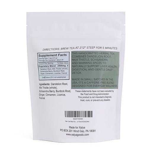 Herbal Tea – Caffeine-Free Herbal Blend with Dandelion Root, Milk Thistle, Schisandra, Burdock – 4 oz Loose Tea