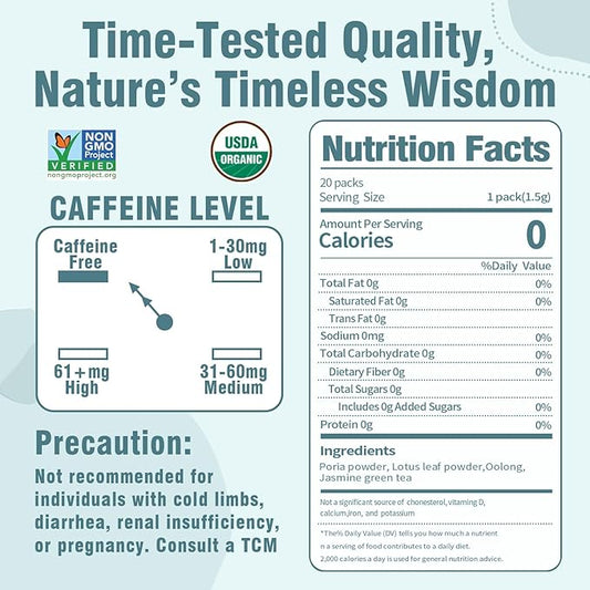 SAIPIN Lotus Green Tea Pods Variety Pack with Sports Cup,20 Pack 100% Organic Lotus Green Tea-Non-GMO,Gluten Free, Dairy Free, Sugar Free,Poria Tea