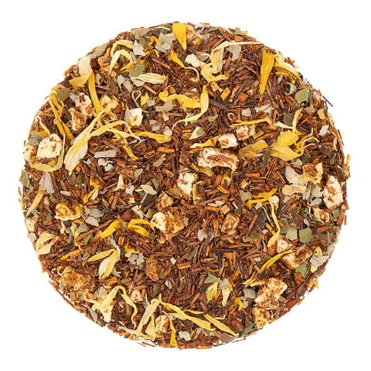 Georgia Peach Rooibos Tea Pouches - 4oz | Naturally Caffeine Free Herbal Loose Leaf Tea | Fruity and Smooth Flavor | Enjoy Hot or Iced | Rooibos Tea Blend with Peach Notes | South African Origin