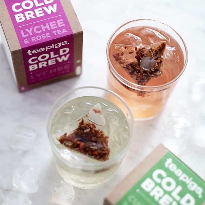 Teapigs Cucumber & Apple Cold Brew Made With Whole Leaves (6 Packs of 10 Tea Bags)