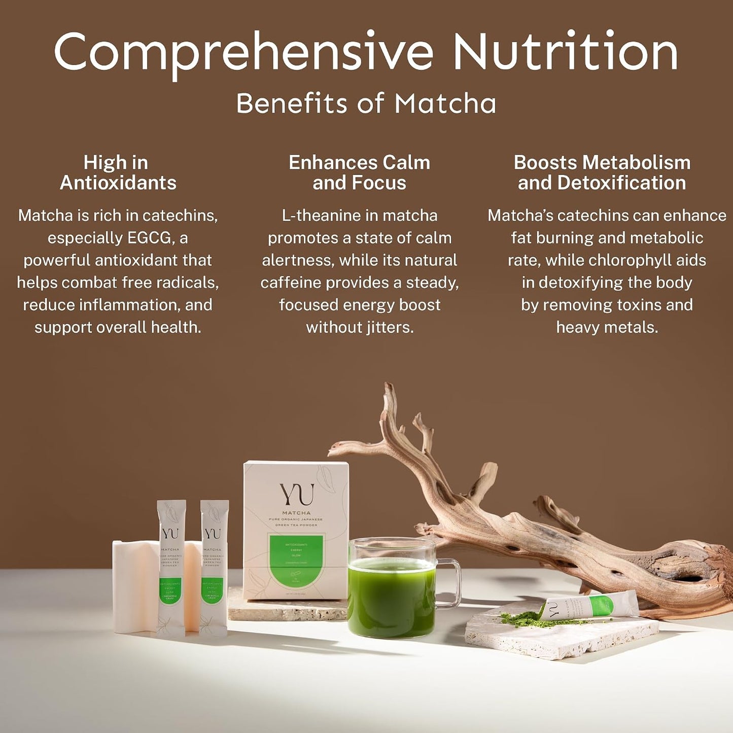 Yu Tea Organic Ceremonial Grade Matcha Powder, 50 Servings | Packed with Antioxidants, L-Thanine & Natural Caffeine | Unsweetened Grade A Japanese Matcha Powder | Resealable Pouch, 2.65 oz