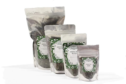 Nelson's Tea - Ginger Orange Peach - Loose Leaf Tea - Green tea, ginger root, orange peel, dried peaches, and marigold petals (Sample 0.4 Oz)