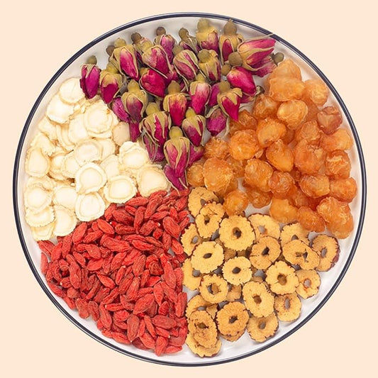 30Bags Rose Ginseng Tea Bags,Combination Of Floral Tea Beauty And Beauty Conditioning Health Holiday Scented Tea 10.58OZ Festival Gift