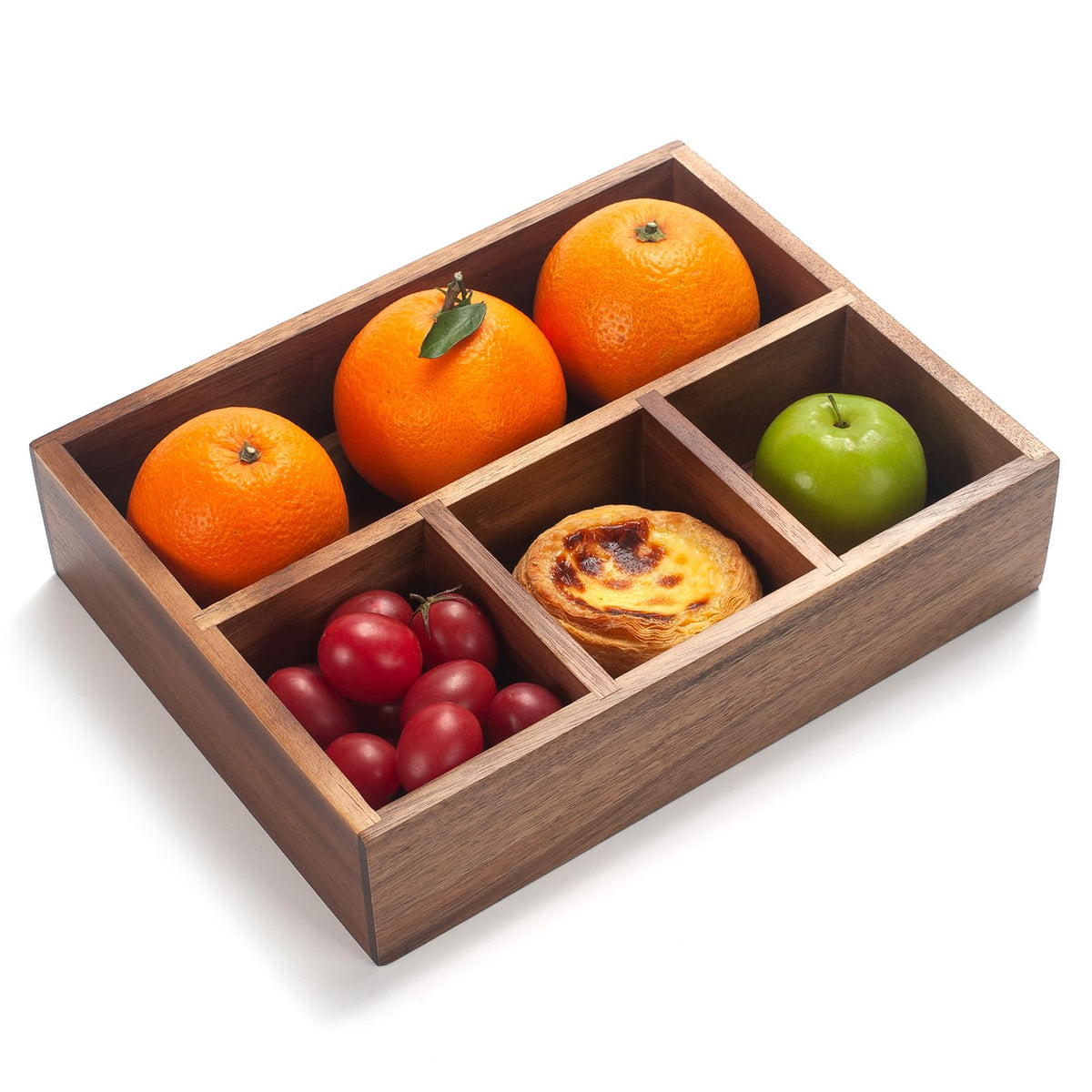 XIMISISE Tea Bag Holder, Acacia Wood Tea Bag Storage Organizer, Tea Candy Basket