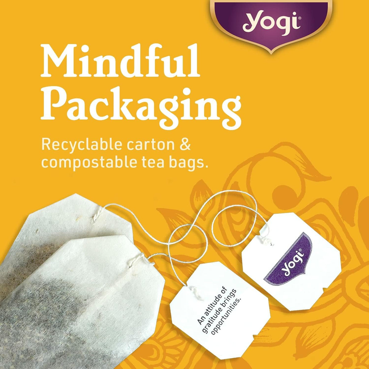 Yogi Organic Pure Decaf Green Tea, 16 Tea Bags (4 Pack)
