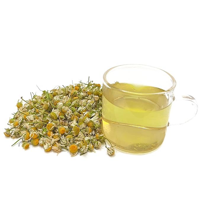 Tian HU Shan Chamomile Flowers Herbal Tea, Chamomile Tea Loose Leaf, Sugar Free Caffeine Free, Natural Clean without Impurities, Vegan 4 Ounce