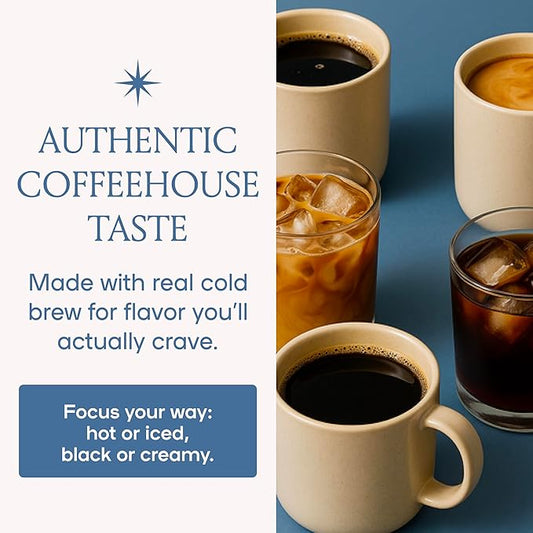 Mushroom Coffee, 20 Cups of Focus, Productivity & Clean Energy, Instant Mushroom Coffee with Lions Mane, Cordyceps and L-Theanine