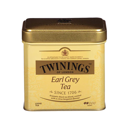 Twinings Earl Grey Loose Tea Tins, 7.05 Ounce Tins (Pack of 1), Smooth, Flavourful, Robust Black Tea Leaves, Caffeinated, Enjoy Hot or Iced