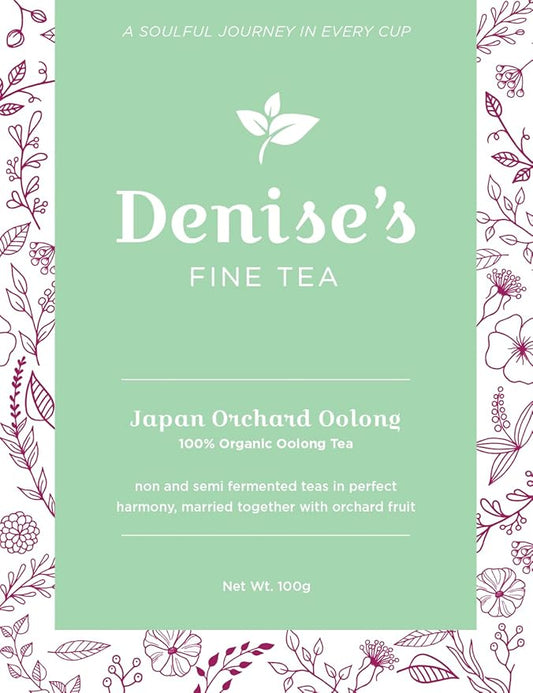 Denise's Fine Tea, USDA Organic, Jasmine Orchard Oolong, Oolong Tea, Loose Leaf (100g)
