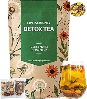 Liver & Kidney Detox Tea - Dandelion Wolfberry Tea, 7 Herbal Ingredients Blend, Goji Berry Chrysanthemum Chinese Cassia Seed Kidney Cleanse (1)