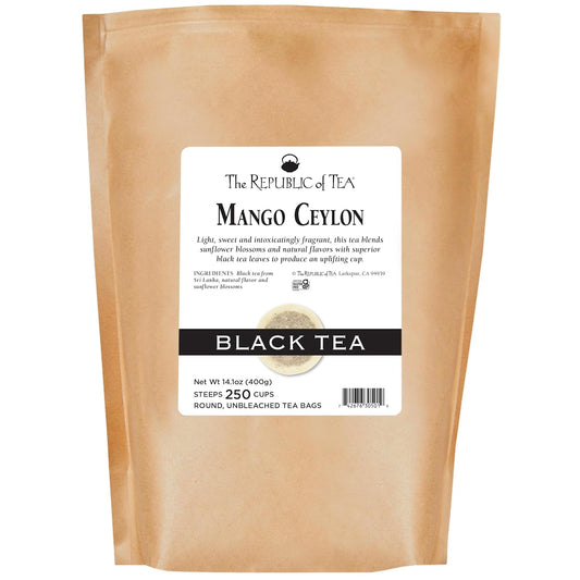 The Republic of Tea – Mango Ceylon Black Tea, Metabolic Frolic Tea, 250 Tea Bags