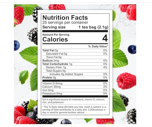 Total Tea Slimming Detox Tea for a Healthy Weight Support - Caffeine Free - Herbal Tea with Chamomile, Hibiscus, Ginger Root for Colon Cleanse - Natural Fruit Tea for Digestive Health