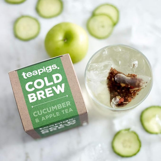 Teapigs Cucumber & Apple Cold Brew Made With Whole Leaves (6 Packs of 10 Tea Bags)