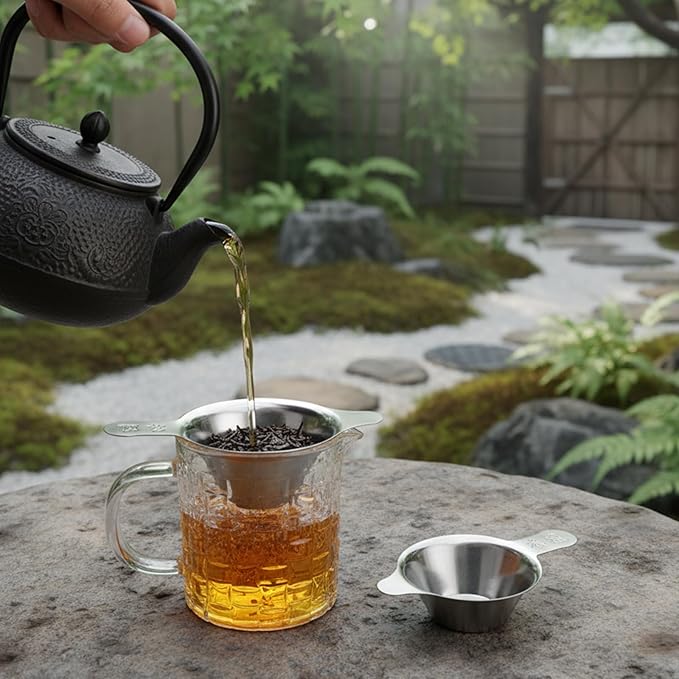 2Pcs Small Fine Mesh Tea Strainers, Stainless Steel Loose Tea Infusers Strainers 7.5/6.5 CM Inner Diameter Teas Filter for Loose Teas Silver