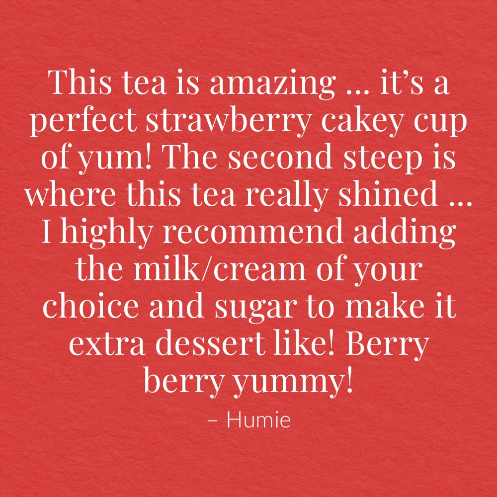 The Republic of Tea Cuppa Cake Strawberry Shortcake Herbal Tea, 36 Count | Caffeine Free. Suitable for day or evening sipping. Bright with a tart finish. Gluten Free and Kosher. Made with hibiscus.