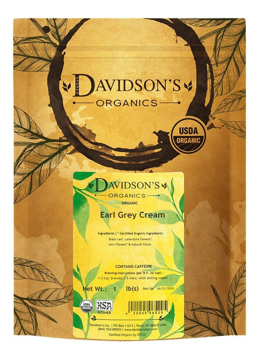 Davidson's Organics, Earl Grey Cream, Loose Leaf Tea, 16-Ounce Bag
