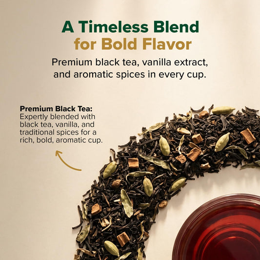VAHDAM Vanilla Spiced Masala Chai (3.53oz|50+ Cups) Chai Tea Loose Leaf