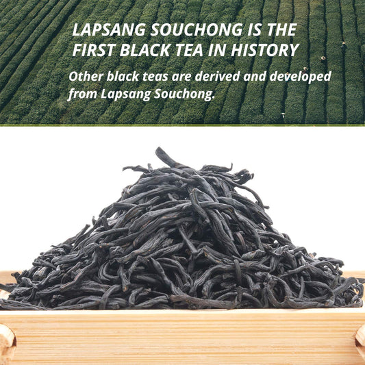 Oriarm Lapsang Souchong Unsmoked Black Tea from Wuyi Mountain- Chinese Loose Leaf Tea Zheng Shan Xiao Zhong without Smoke - 450g Ziplock Resealable Bag