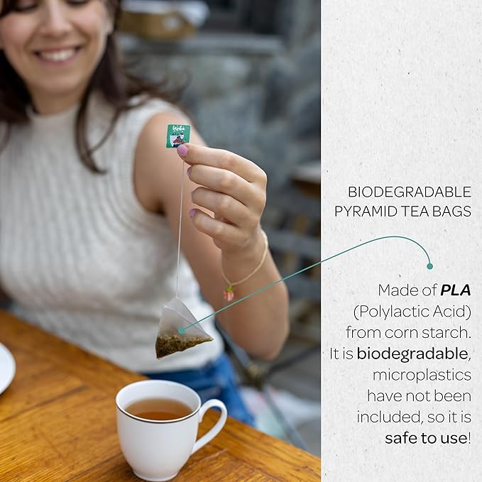 Lazika Tea Variety Pack with Lovely Presentation Box, Black, Green and Herbal Tea Sampler Gift Set, 10 Counts, Premium Collection with Pyramid Infuser Bag, Handcrafted