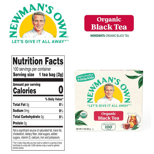 Newman's Own Organic Black Tea - 100 Bags,7.1 OZ.