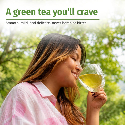 NEPAL TEA Smooth, Mild Organic Green Tea Loose Leaf | Low Astringency, Great for New Green Tea Drinkers | Single Origin Himalayan Family Farm | 3.5Oz / 100g (Himalayan Mist)