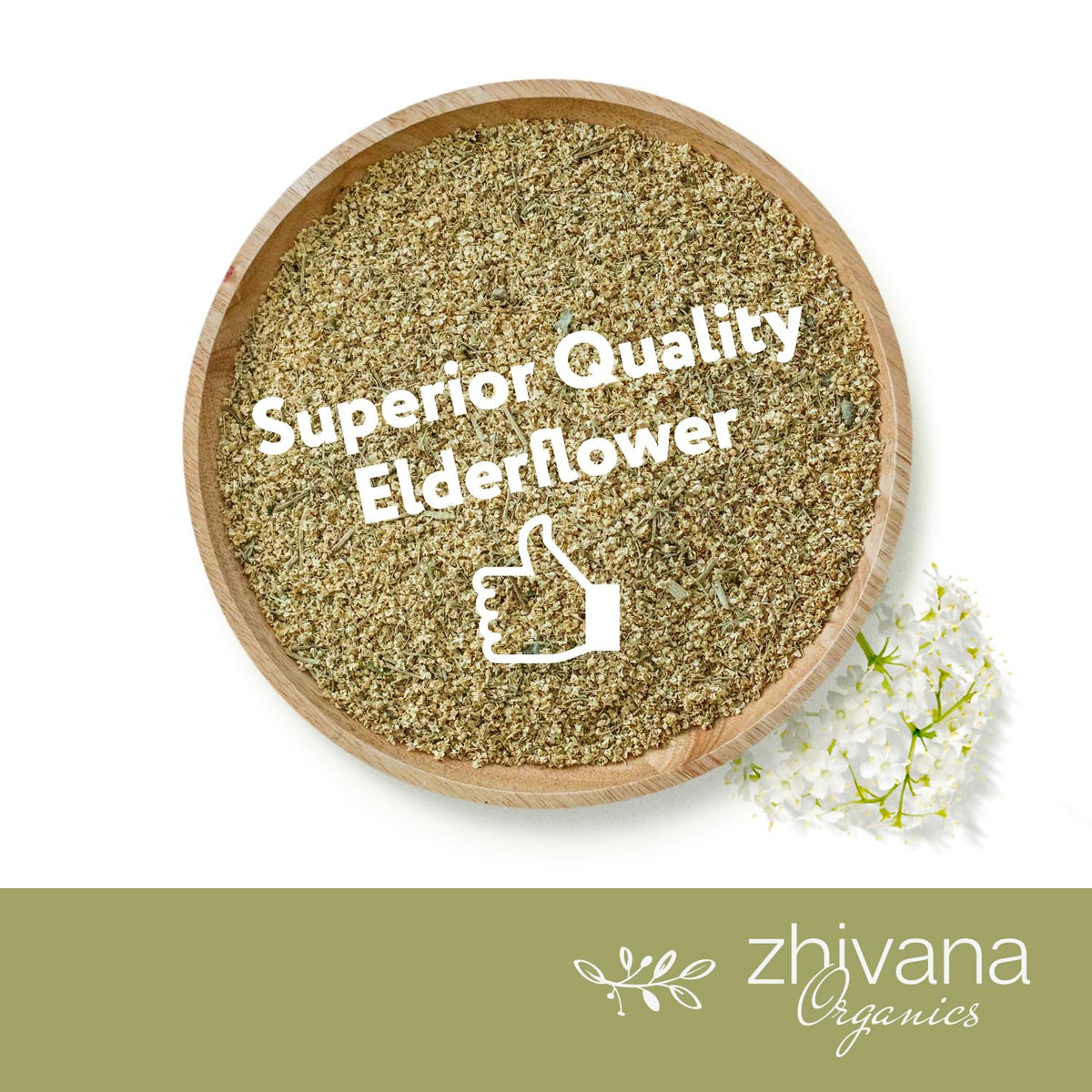 Elderflower Tea Organic 10oz. - Dried Elderflowers - Flor De Sauco Organico