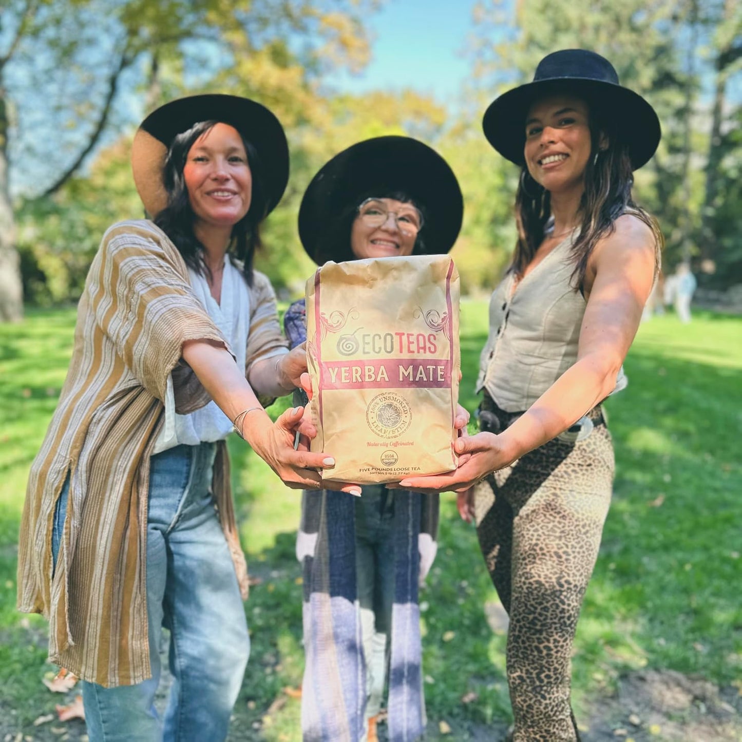 ECOTEAS Organic Yerba Mate Loose Tea Traditional Cut 5 lb Bulk Value Bag | 5 lb bulk traditional cut with stems and powder, USDA organic kosher non-GMO, brews in French press gourd or bombilla