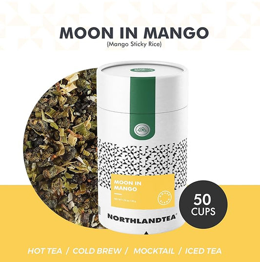 Moon in Mango 1.76OZ (Inspired by "Mango Sticky Rice" popular dessert from Thailand) - House Blend - Loose Leaf - HOT & ICED TEA/COLD BREW/MOCKTAIL and etc. - Northlandtea