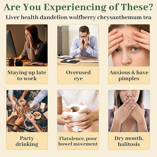 Liver & Kidney Detox Tea - Dandelion Wolfberry Tea, 7 Herbal Ingredients Blend, Goji Berry Chrysanthemum Chinese Cassia Seed Kidney Cleanse (1)