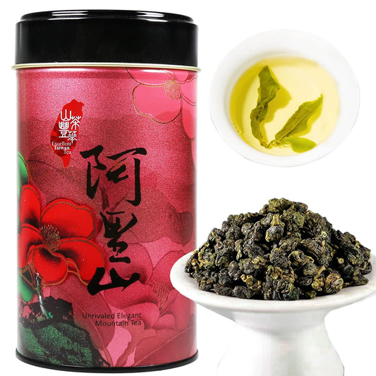 XIXICHA Alishan Oolong Tea Loose Leaf Grade AAA Taiwan High Mountain Gaoshan Ulong Tea Taiwan Tea Taiwanese Green Oolong Tea Floral and Fruity Aroma(120 cups) 5.29oz/150g 阿里山 乌龙茶